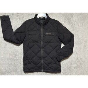 Marmot Womens Black 600 Fill Goose Down Zip Up Jacket Coat Size Small